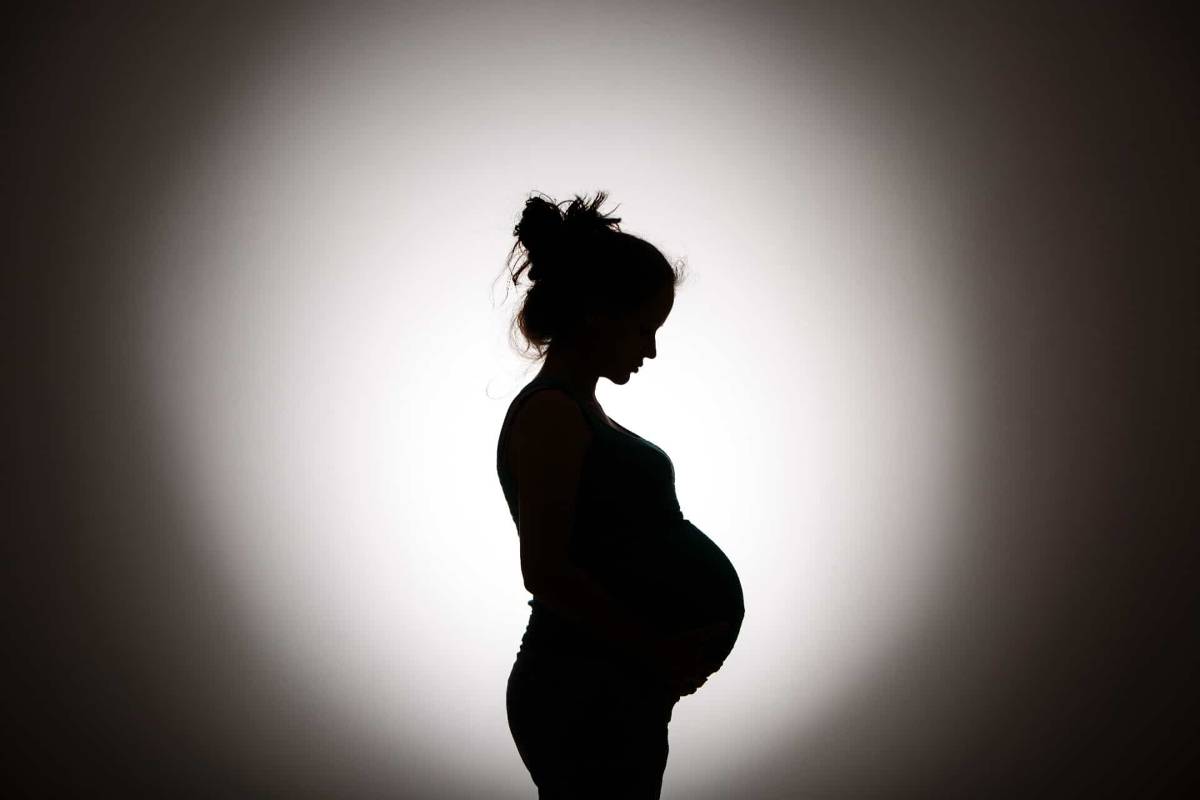 Silhouette schwangere Frau Silhouette schwangere Frau
